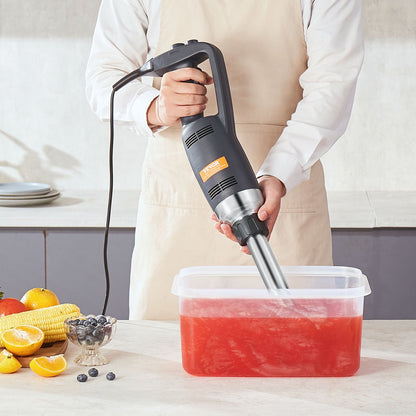 Kommersiell stavmixer, 350W kraftig handmixer, 10 tums steglös variabel hastighetsmixer med rostfritt stålblad, bärbar multifunktionsmixer för soppa, såser, potatismos, grädde