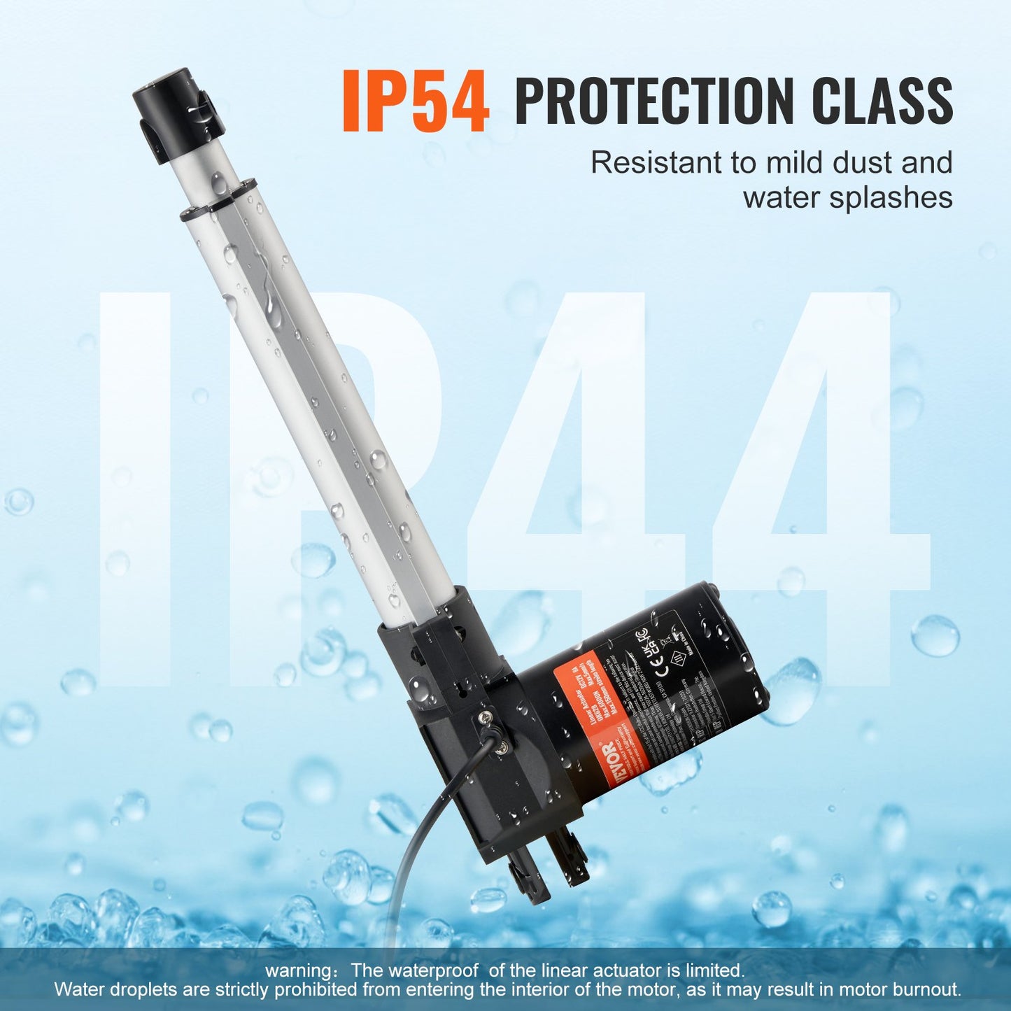 Linjär ställdon 12V 20,3 cm Kraftig 598,8 kg/6000N 0,5 cm/s IP44-skydd