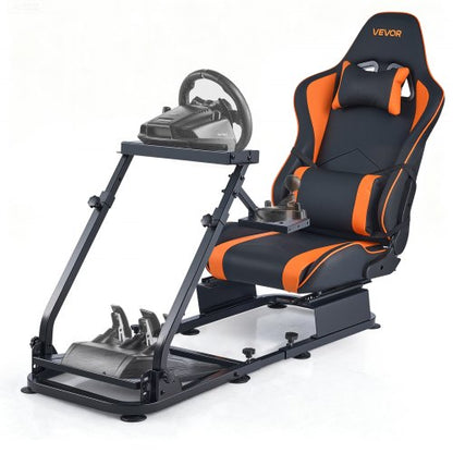 Rattställ, kraftigt rattställ för simulatorcockpit med dubbla skenor och dubbla armar, passar Logitech G25, G27, G29, G920, G923, Thrustmaster T300RS, TX F458, T500RS, T3PA-PRO (F1/GT) och CSR-pedaler