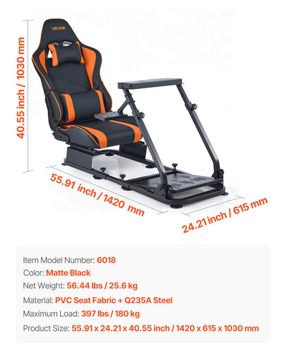 Rattställ, kraftigt rattställ för simulatorcockpit med dubbla skenor och dubbla armar, passar Logitech G25, G27, G29, G920, G923, Thrustmaster T300RS, TX F458, T500RS, T3PA-PRO (F1/GT) och CSR-pedaler