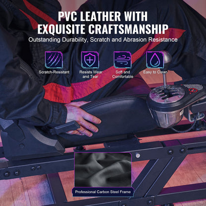 Rattställ för Logitech G923/G920/G29, kraftig stålcockpit för körsimulator - Thrustmaster T248P, rattfäste i höjd och fotpedalvinkel justerbart, maxbelastning 147 kg kompakt