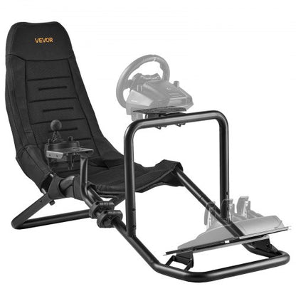 Stativ för racingratt, kraftigt integrerat simulatorstativ för cockpit, passar Logitech G25, G27, G29, G920, G923, Thrustmaster T300RS, TX F458, T500RS, T3PA-PRO (F1/GT) och CSR-pedaler, svart