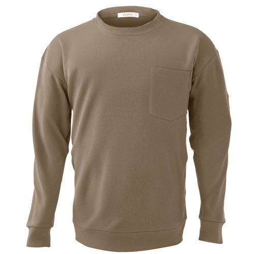 FR-skjortor, flamskyddande långärmade kläder, lätt 7 oz andningsbar bomull, herrflamskyddande arbetsskjorta med krympbehandling och ficka, för svetsare, elektriker, grå 2XL