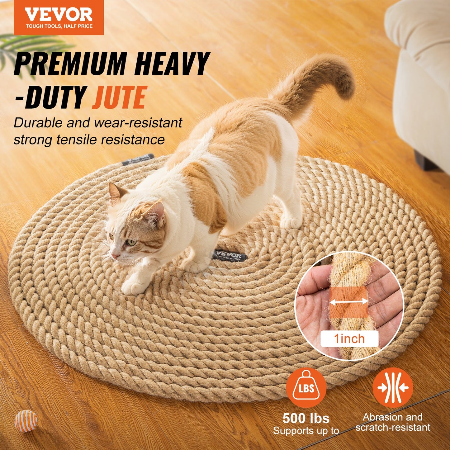 2,5 cm x 3048 cm Klätterrep för Gym Fitness Styrketräning Rep Hemträning