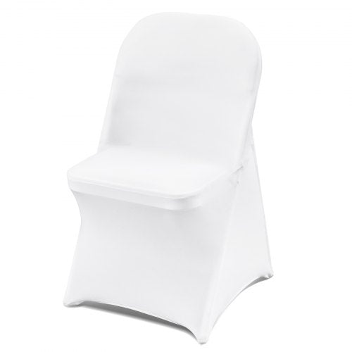 Stretch Spandex Folding Chair Covers, Universal Fitted Chair Cover, Removable Washable Protective Slipcovers, for Wedding, Holiday, Banquet, Party, Celebration, Dining (30PCS White)