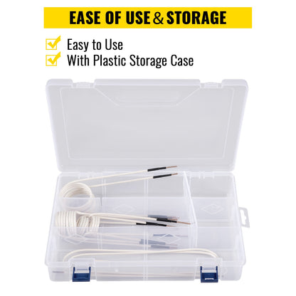 Induction Heater Inductor Coil Kits, Magnetic Mini Induction Heater Kit, Flameless Heat Accessories 8pcs, Heat Resistant Induction Heater Tool with Flexibility For Removing Rusty Bolts and Nuts