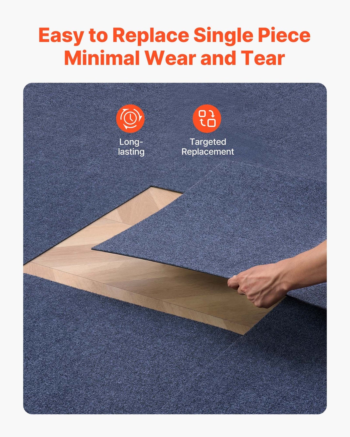 Mattplattor 610x610 mm, 15-pack skalbar och självhäftande fyrkantig matta, självhäftande kommersiellt golv mjuk vadderad för sömlöst överdrag 5,6㎡, enkel gör-det-själv-ersättning för vardagsrums- och kontorsrum, grå
