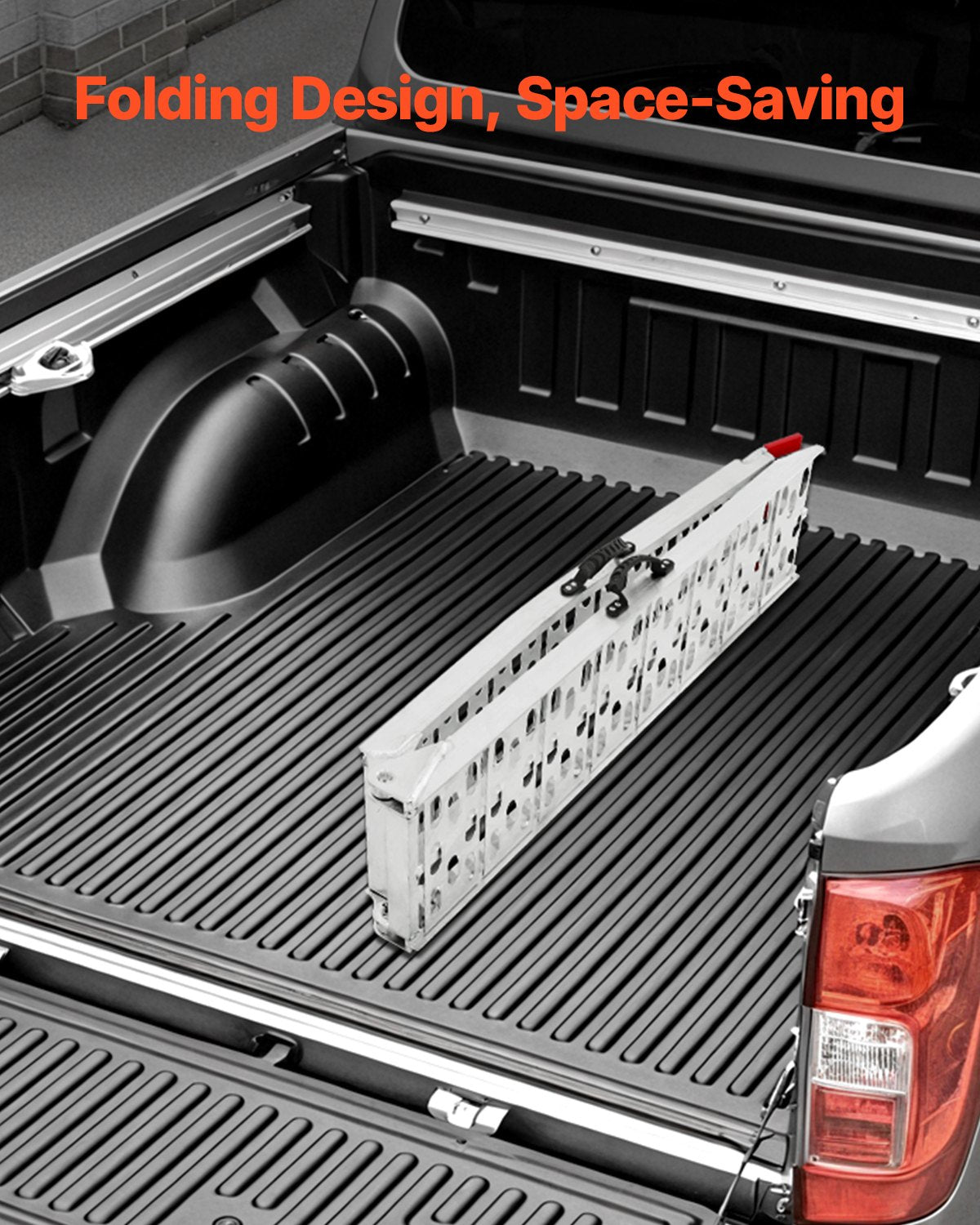 Aluminiumramper, 750 lbs, 1 st kraftiga ramper med bredare rampyta, universell stabil lastramp med handtag, passar för motorcykel, elcykel, cykel etc.