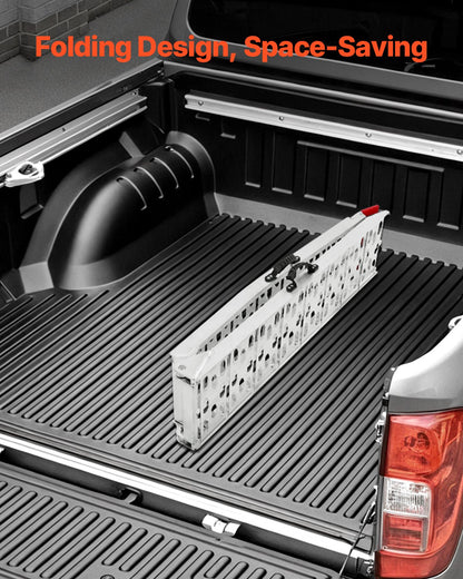 Aluminiumramper, 750 lbs, 1 st kraftiga ramper med bredare rampyta, universell stabil lastramp med handtag, passar för motorcykel, elcykel, cykel etc.