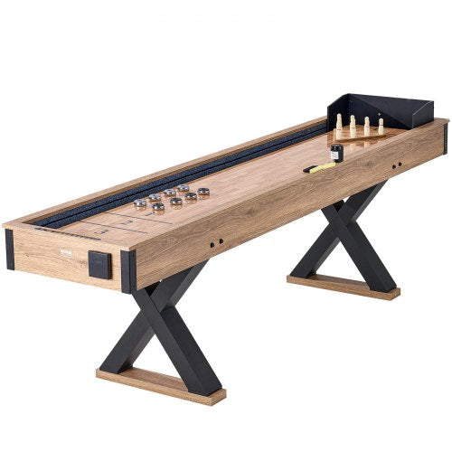 274.3 cm Shuffleboard Table 2 in 1 Shuffleboard and Bowling Combo Game Set