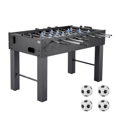 Foosball Table, 137 cm Standard Size Table, Indoor Full Size Foosball Tables for Home, Family, and Game Room, Durable Soccer Set, Includes 4 Balls, Score Keeper, and 2 Cup Holders