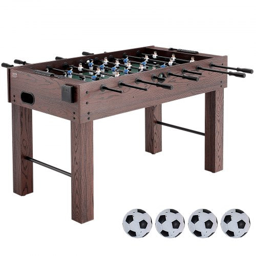 Foosball Table, 55 inch Standard Size Foosball Table, Indoor Full Size Foosball Table for Home, Family, and Game Room, Soccer with Foosball Table Set, Includes 4 Balls and 2 Cup Holders