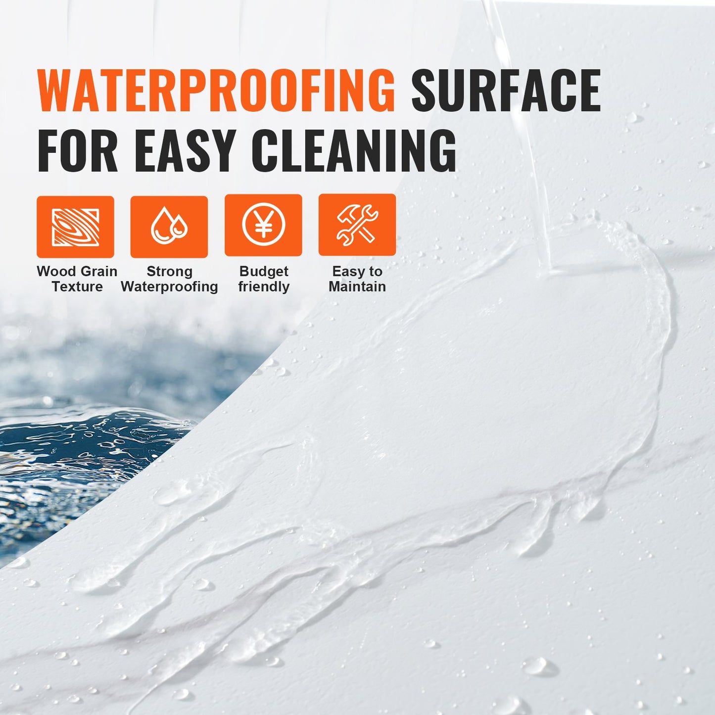 Självhäftande vinylgolvplattor 12 x 12 tum, 50 plattor 1,5 mm tjocka, självhäftande, vit marmorstruktur, gör-det-själv-golv för kök, matsal, sovrum och badrum, enkelt för heminredning