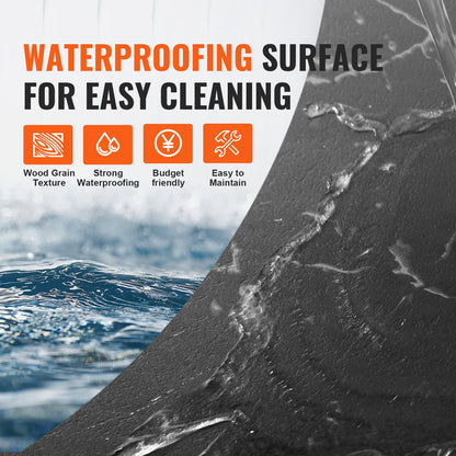 Self Adhesive Vinyl Floor Tiles 12 x 12 inch, 50 Tiles 1.5mm Thick Peel & Stick, Black Marble Texture DIY Flooring for Kitchen, Dining Room, Bedrooms & Bathrooms, Easy for Home Decor