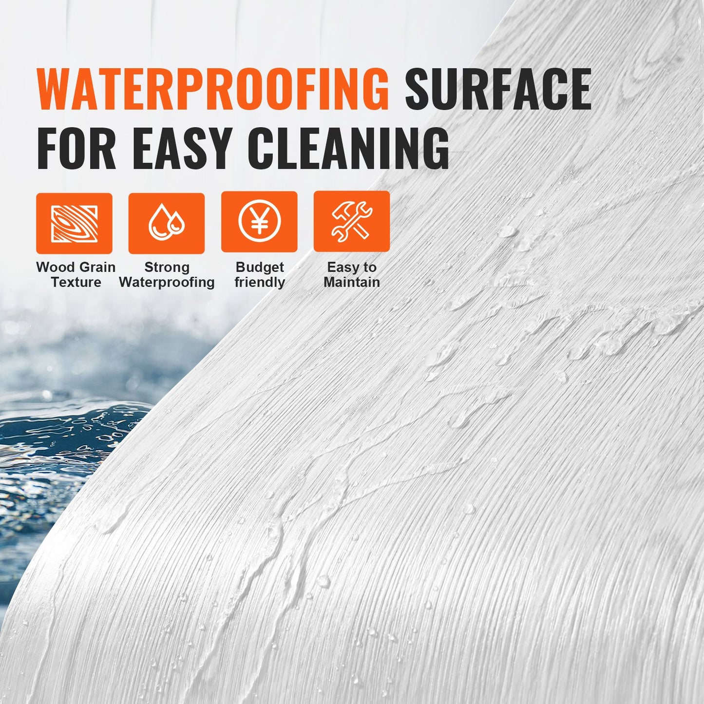 Självhäftande vinylgolvplattor 390 x 23,6 tum, 1,5 mm tjocka, självhäftande, ljusgrå träådring, gör-det-själv-golv för kök, matsal, sovrum och badrum, enkelt för heminredning